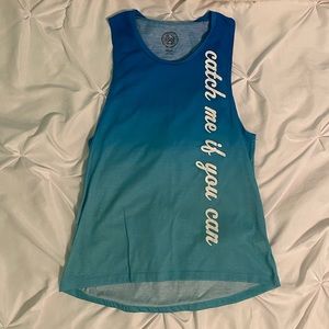 SO blue ombre tank top